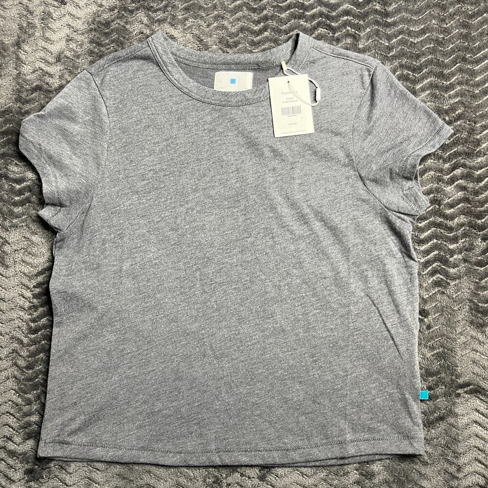 Jason Scott womens Shrunken Tee Heather Charcoal Size Small NWT